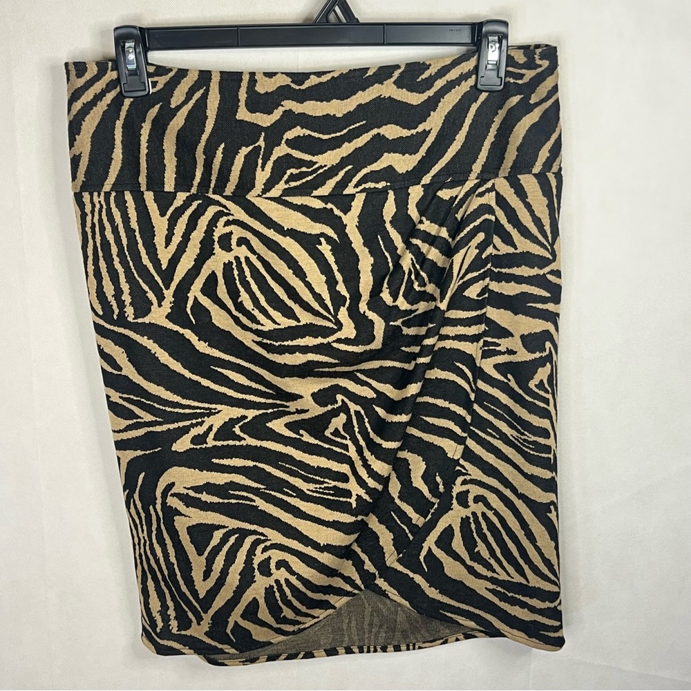 Lane Bryant 14 Women's NWT Cheetah Wrapped Pencil Skirt w/ Slit Y2K Modern
